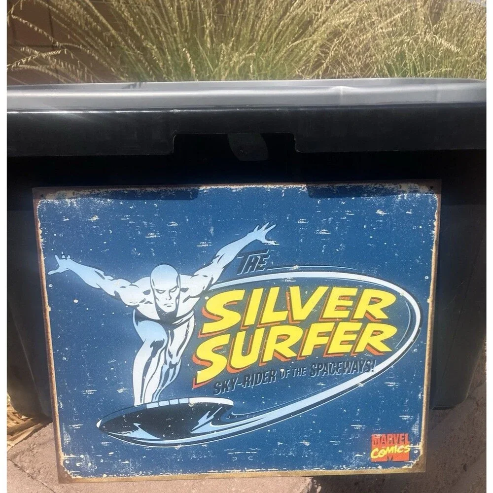 Silver Surfer Marvel Comics Metal Tin Sign 16”x12” Desperate Enterprises 2007